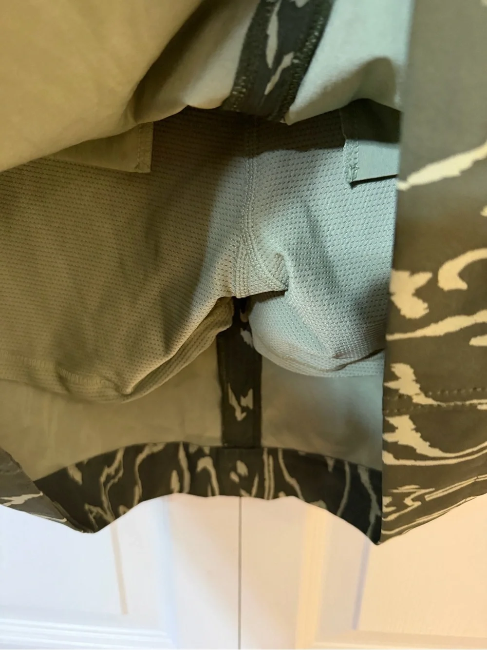 Athleta Olive Green Printed Mini Skort with Pockets